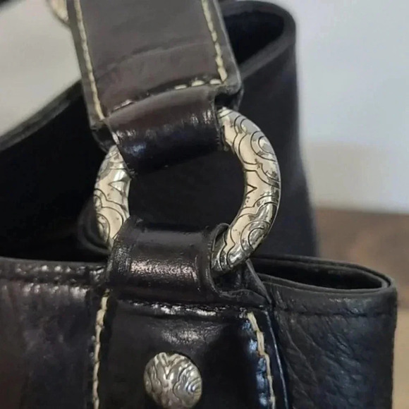 Brighton Moc Croc Pebbled Leather Embossed… - Picture 4 of 16